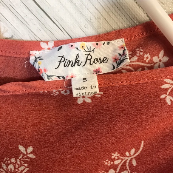 Pink Rose Blouse Size Small - Picture 9 of 11